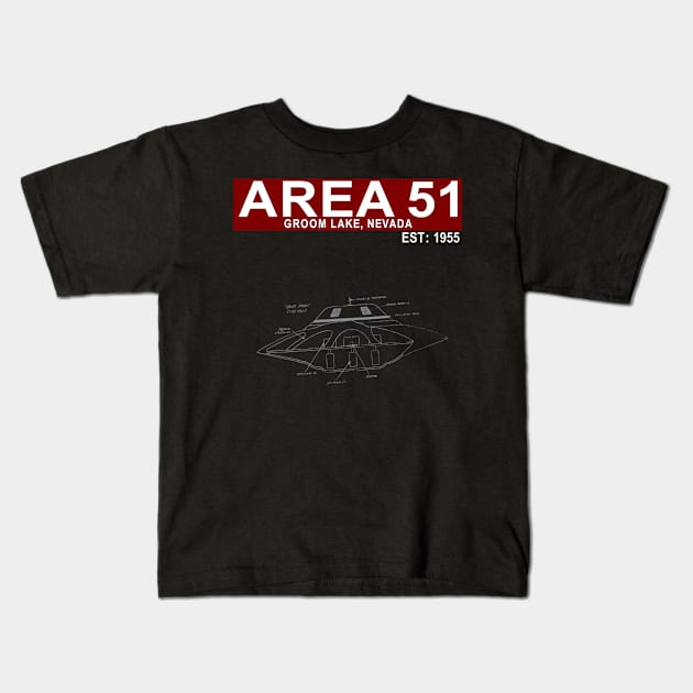 Area 51 full disclosure Kids T-Shirt by Zerowear